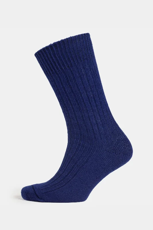 Weekend Bargains to Indulge In Premium Cotton Sock Rib - Blue
