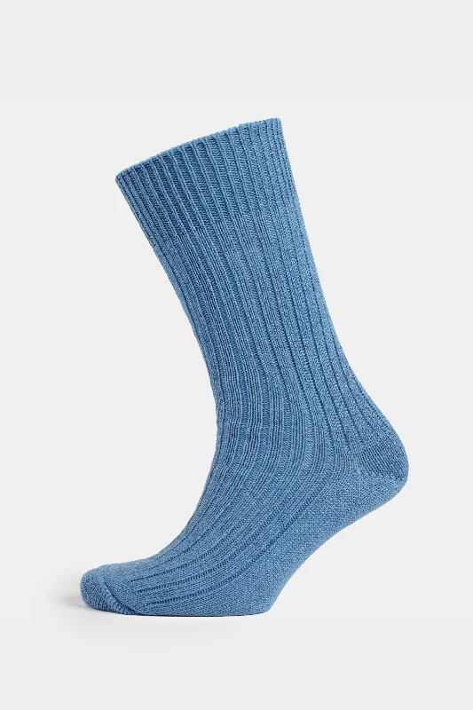 Weekend Specials to Delight Premium Cotton Sock Rib - RAF Blue