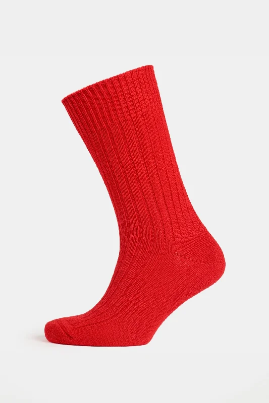 Weekend Specials to Snag Premium Cotton Sock Rib - Red