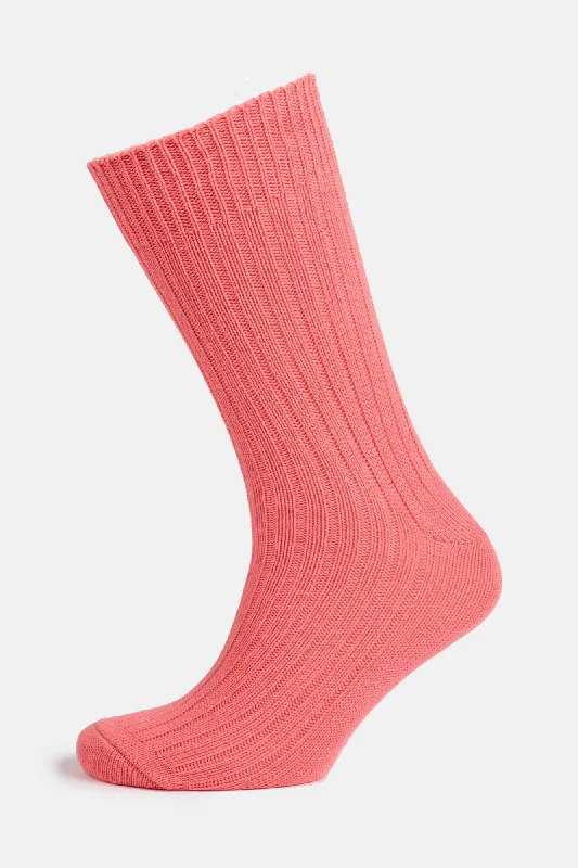 Weekend Special Premium Cotton Sock Rib - Salmon Pink