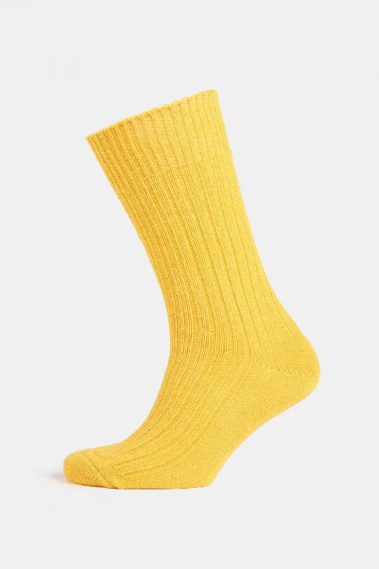 Weekend Specials to Cherish Premium Cotton Sock Rib - Yellow