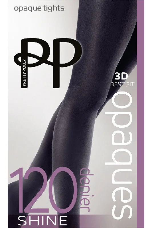 Stock Up Pretty Polly 3D Shine Opaque Tights 120 Denier