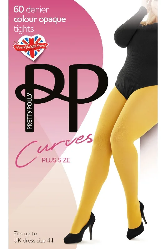 Hot Buy Pretty Polly Curves 60 Denier Colour Opaque Tights XL - XXL