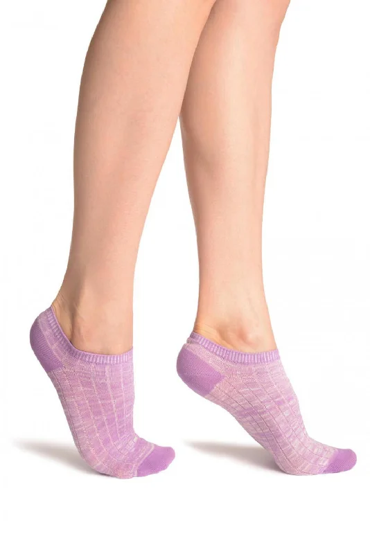 Markdown Sale Purple Melange Footies