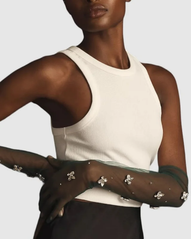 Act Fast Queen Bee Opera Glove- Emerald