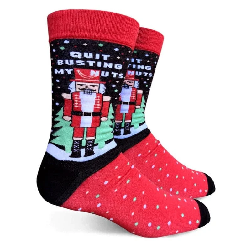 Quit Busting My Nuts Men's Crew Socks