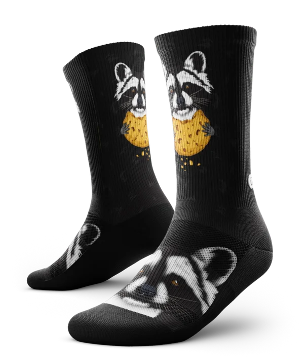 Best Seller "Rad Raccoon" Performance Crew Running Socks by Outway