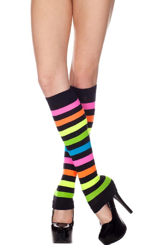 Rainbow Footless Knee High Leg Warmers