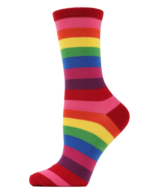 Low Price Rainbow Stripe Crew Socks by Me Moí