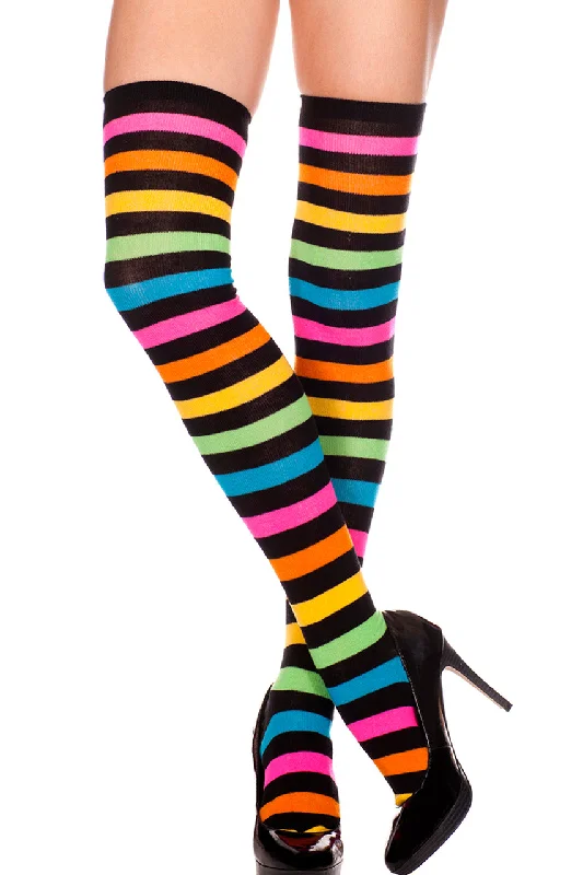 Rainbow Thigh High Sock Stockings