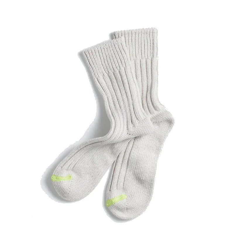 Flash Deal Rototo Chunk Ribbed Crew Sock Pale Gray