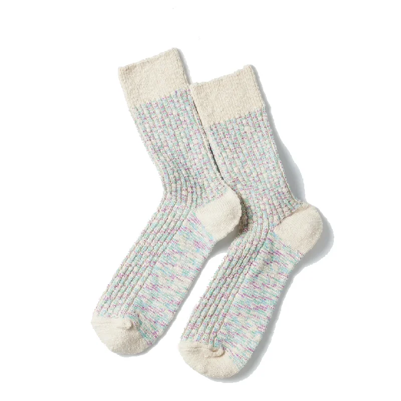 Shop Now Rototo Original Organic Classic Slub Sock Mint / Purple