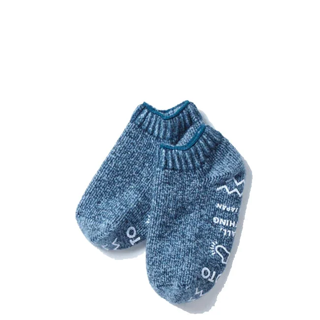 Flash Deal Rototo Pile Sock Slipper Indigo / Light Blue