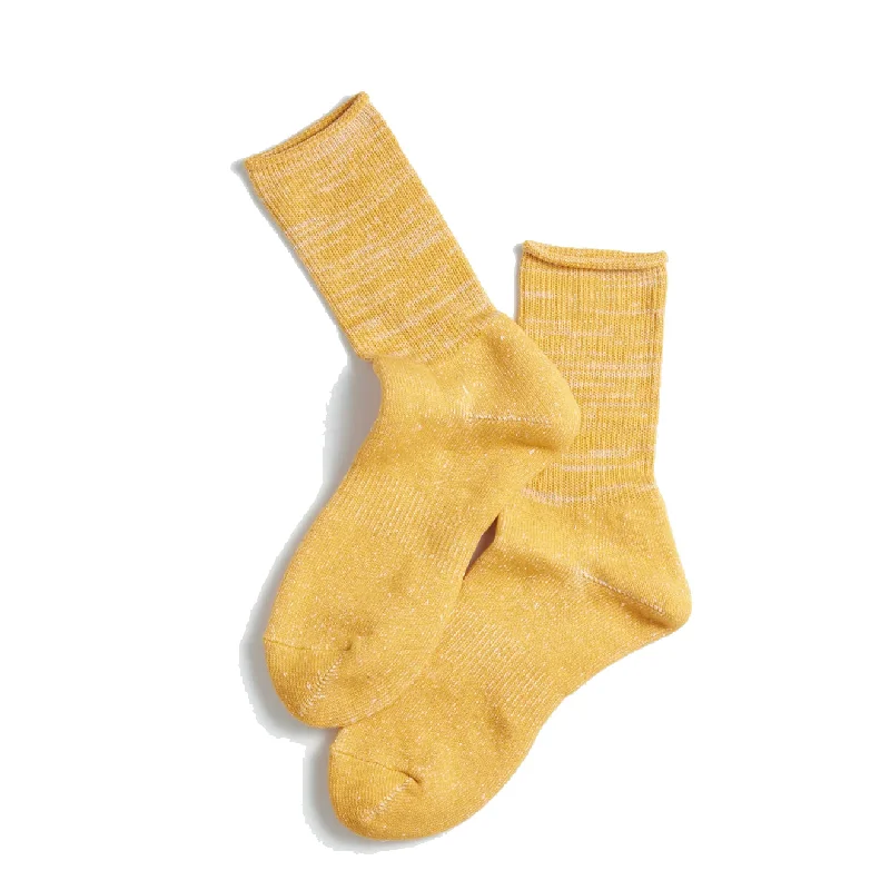 Super Bargain Rototo Washi Pile Crew Sock Yellow