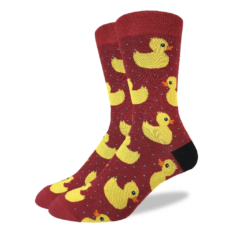 "Rubber Ducks" Cotton Crew Socks by Good Luck Sock