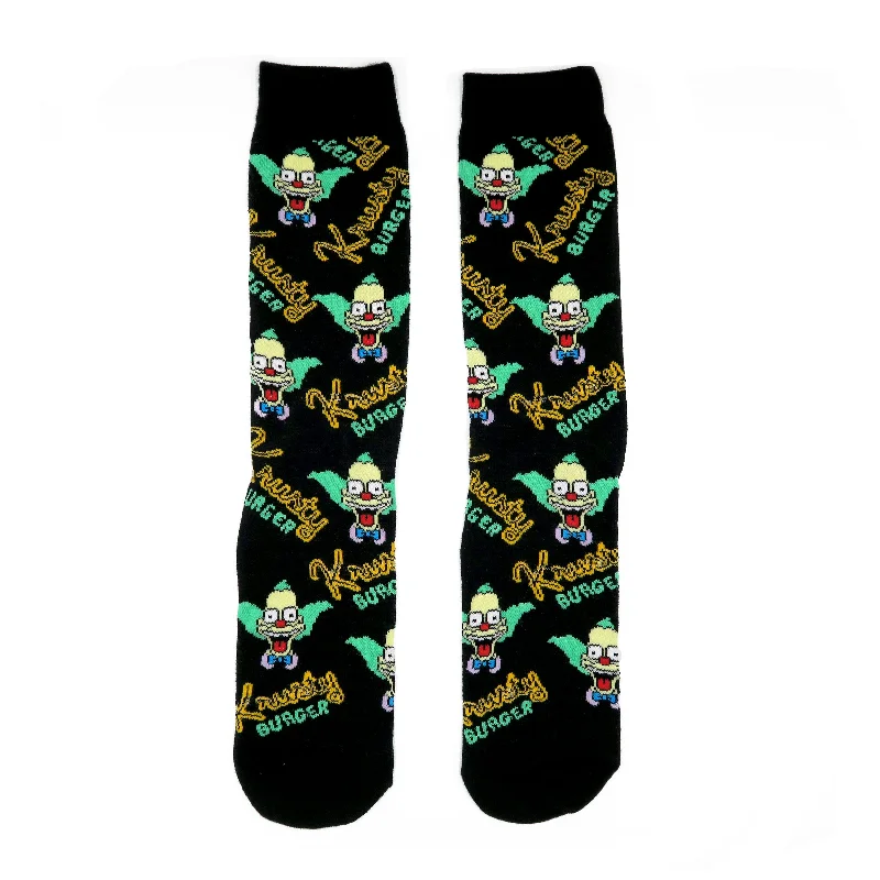 Weekend Deals That Please Simpsons Character - Krusty Black socks