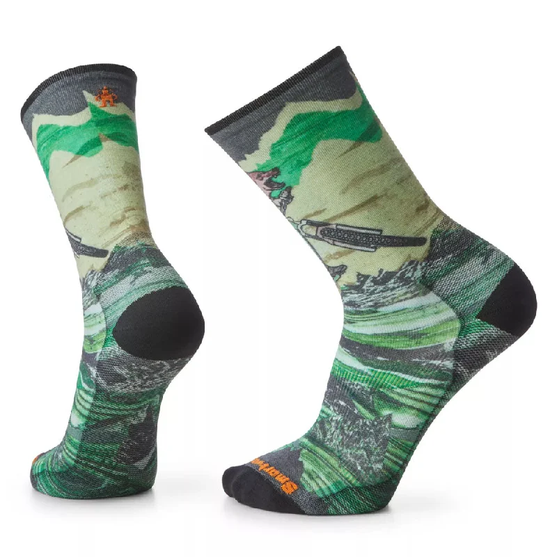 Weekend Offers That Shine Smartwool Bike Zero Cushion Wolf Print Men’s Crew Sock
