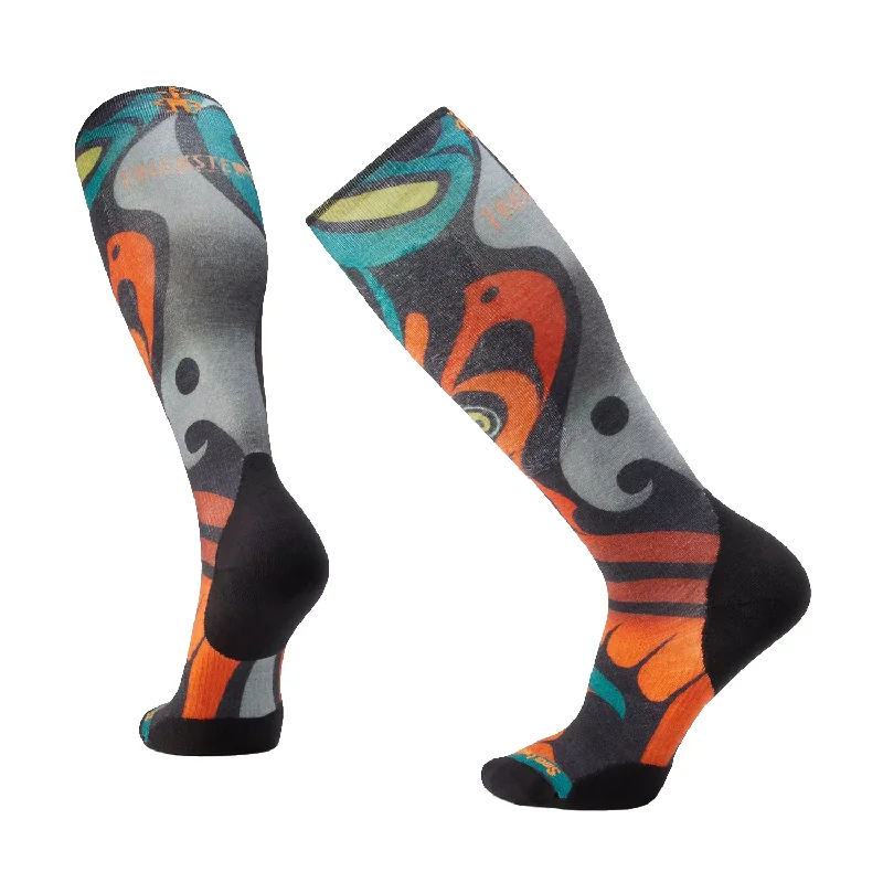 Mega Sale Smartwool Men's Targeted Cushion Trickster Print Snow Sock Black
