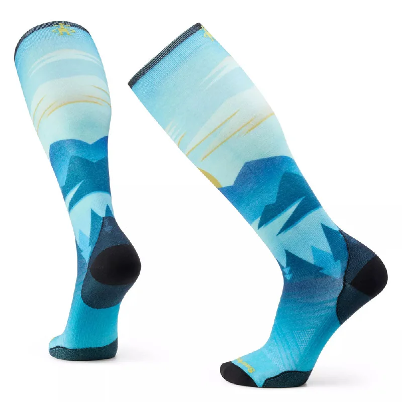 Weekend Extravaganza: Shop Now Smartwool Ski Zero Cushion Chasing Mountains Print OTC Men’s Ski Sock