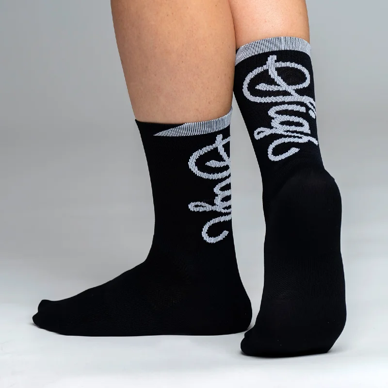 Unmissable Offer Snok Women's Larger Logo Black Cycling Socks