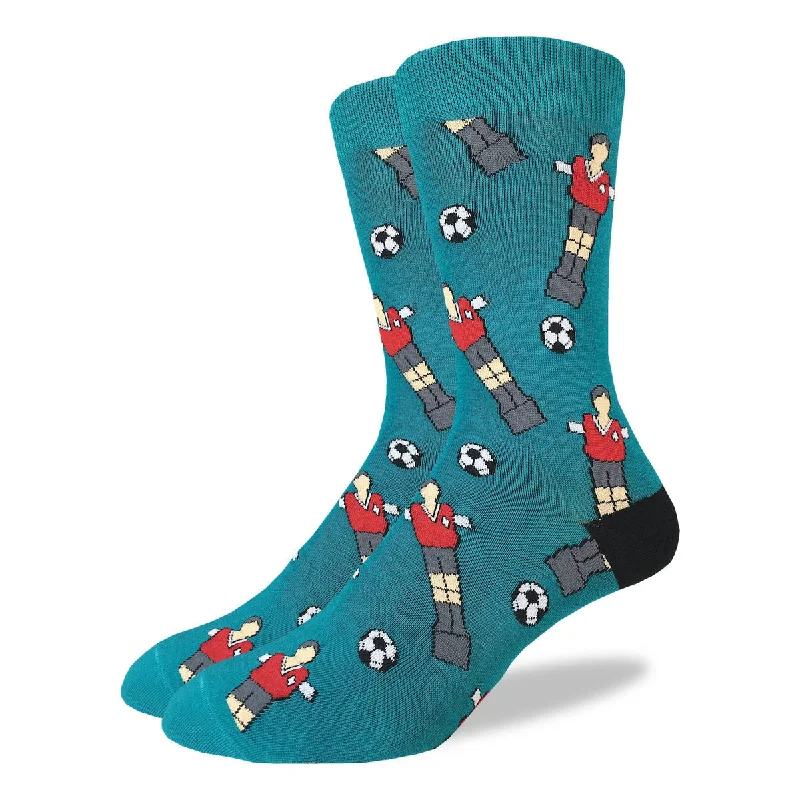 Weekend Bargains to Sizzle "Foosball" Cotton Dress Socks by Good Luck Sock - Large