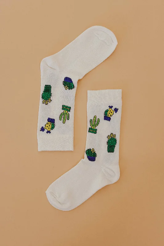 Socks Cactus White