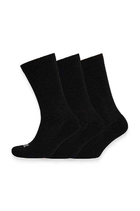 Weekend Bargains to Love Sports Cotton Sock Calf 3 Pack - Black
