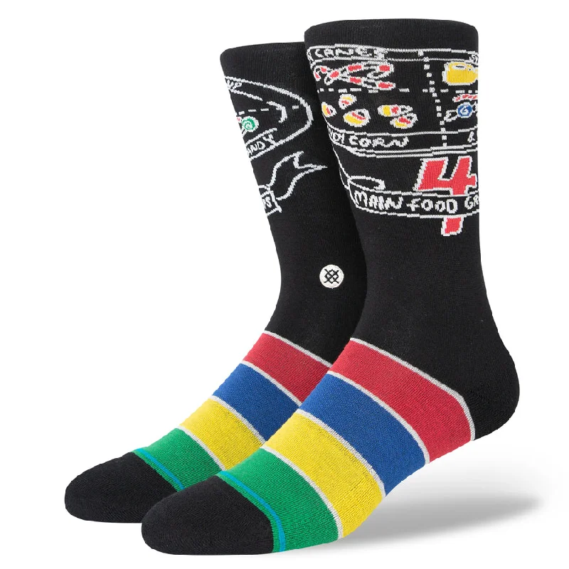 Super Sale Stance Elf "Food Groups" Combed Cotton Blend Crew Socks