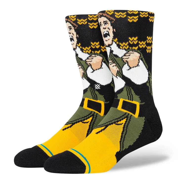 Weekend Special Stance x Elf "Smiling's My Favourite" Combed Cotton Blend Crew Socks