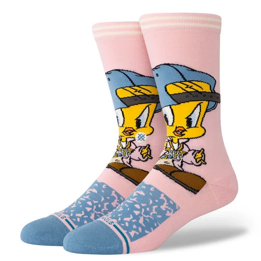 Take Advantage Stance x Looney Tunes "Tweety" Combed Cotton Blend Crew Socks