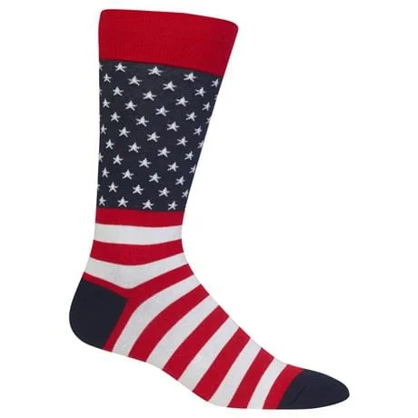 Weekend Discounts to Delight Starry Flag Men's Crew Socks