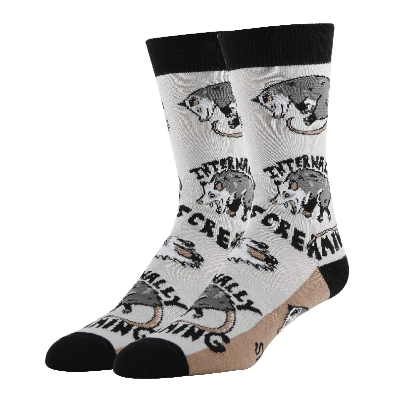Weekend Savings Sensation Stressed Opossum Socks