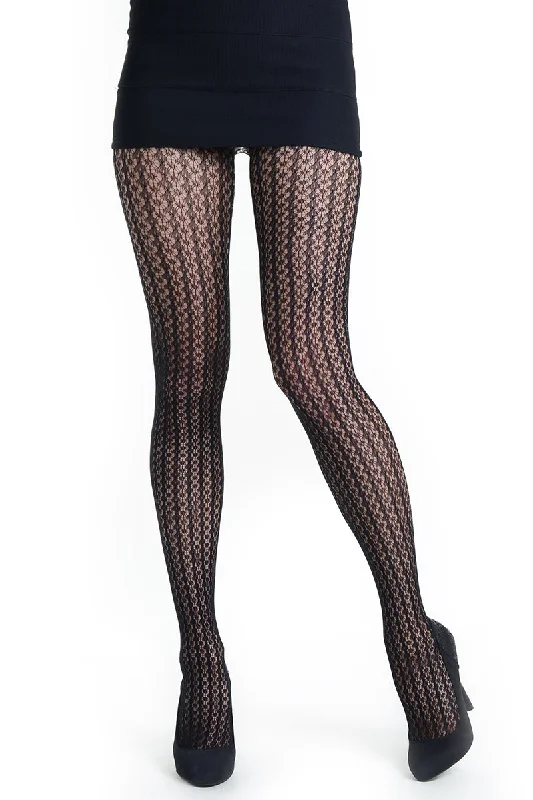Exclusive Offer Striped Floral Daisies Fishnet Tights