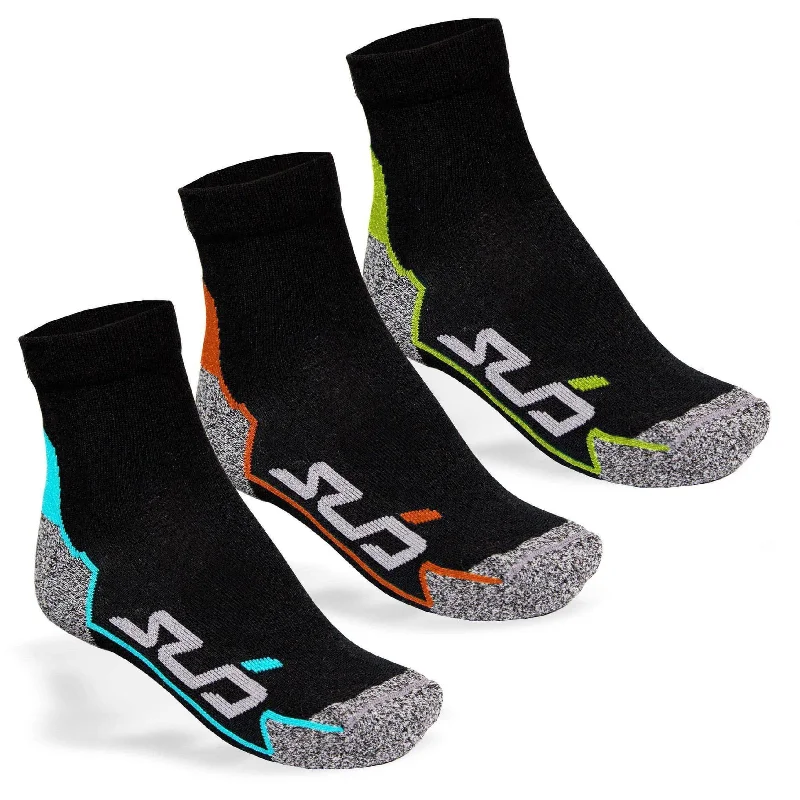 Instant Savings Sub Sports Dual All Season (3 Pack) Running Socks - Black