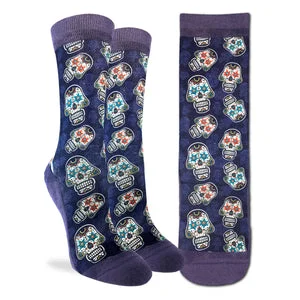 Now Available "Sugar Skulls" Active Socks by Good Luck Sock - Medium