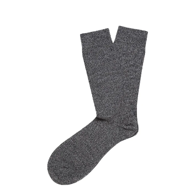 Weekend Savings Spectacular Sunspel Merino Wool Socks Grey Twist