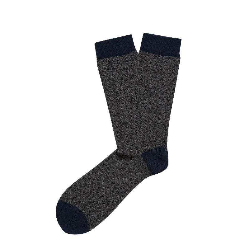Shop the Weekend Away Sunspel Organic Cotton Socks Navy / Caper Twist