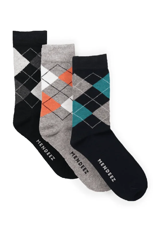 Midnight Madness Supreme Pack of 3 – Printed Crew Socks