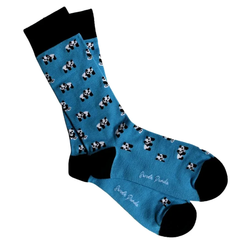 Best Seller Swole Panda Mens Bamboo Panda Socks - Blue