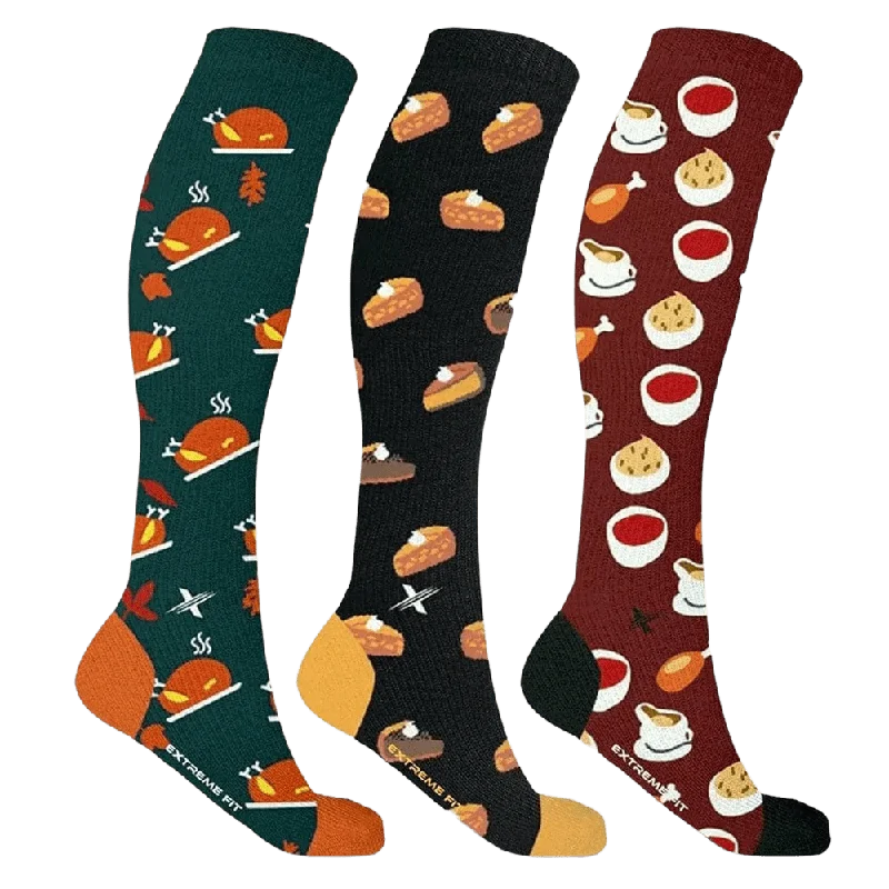 Weekend Specials You Can't Miss Thanksgiving Compression Socks (3-Pairs)