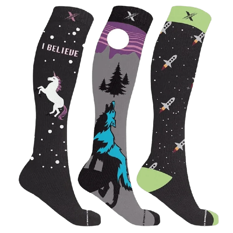 Weekend Discounts to Relish Glow in the Dark Compression Socks (3-Pairs)