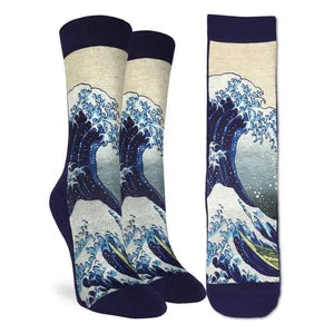 Value Pack "The Wave" Active Crew Socks by Good Luck Sock-Medium