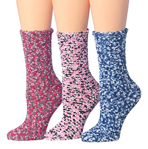 Weekend Offers That Thrill Tipi Toe Women's 3-Pairs Cozy Microfiber Anti-Skid Soft Fuzzy Crew Socks FZ19-B