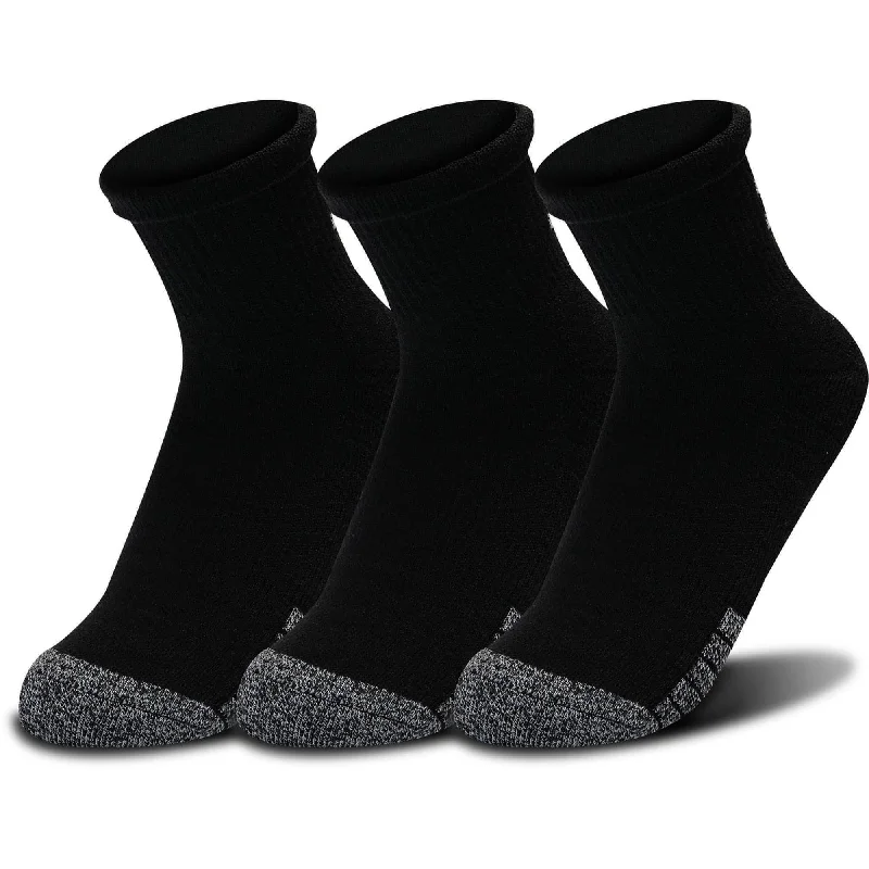 Weekend Specials to Love Under Armour HeatGear Quarter (3 Pack) Socks - Black