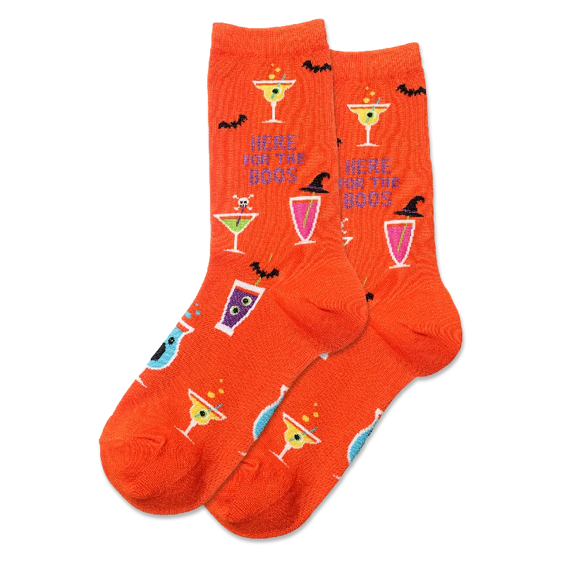 Top Pick "Here for the Boos" Cotton Crew Socks by Hot Sox