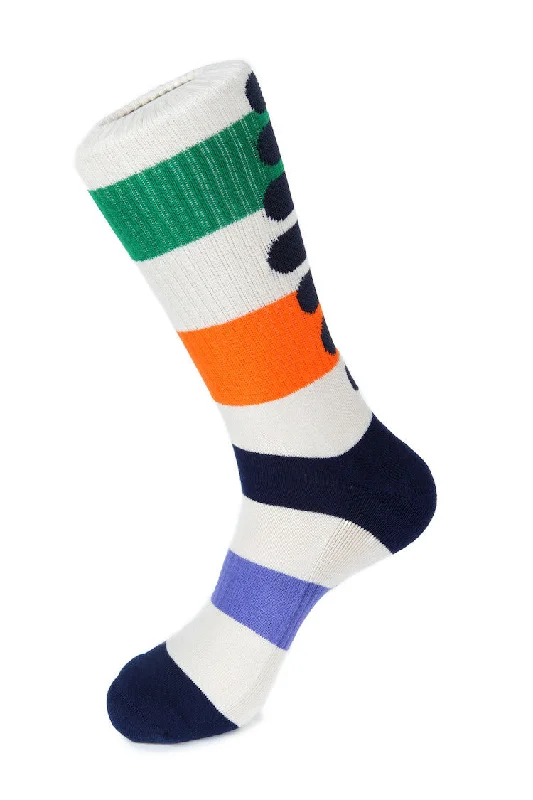 Weekend Steals Await White Stripe - Athletic Sock