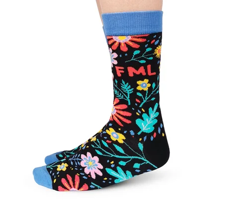 Weekend Specials to Indulge In Uptown Sox "FML" Cotton Crew Socks - Medium