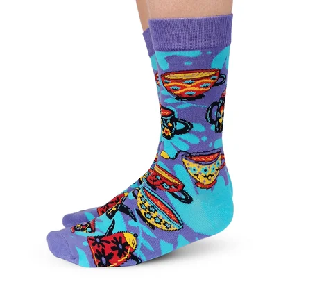 Weekend Deals That Amaze Uptown Sox "Tea Time" Cotton Crew Socks - Medium