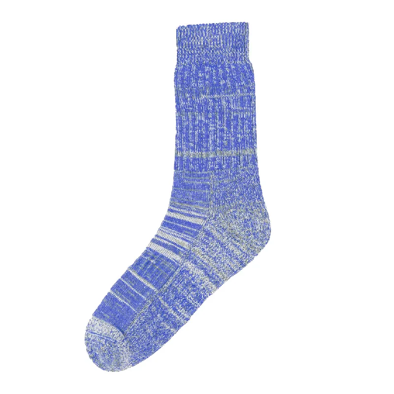Exclusive Deal Uskees 4006 Organic Cotton Sock Ultra Blue Mix