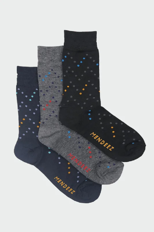 Instant Savings Vivid Polka Crew Socks (Pack Of 3)